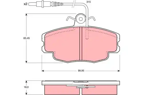 накладки TRW GDB114