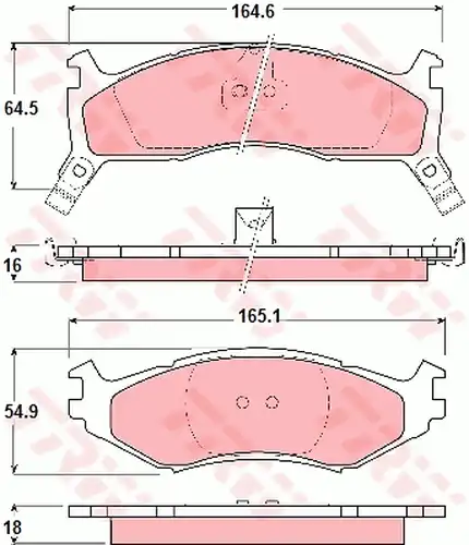 накладки TRW GDB1158