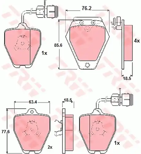 накладки TRW GDB1162