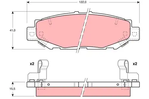 накладки TRW GDB1185