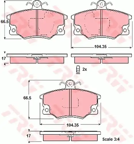 накладки TRW GDB1223