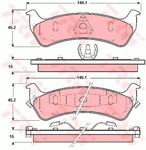 накладки TRW GDB1238