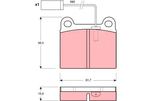 накладки TRW GDB1252