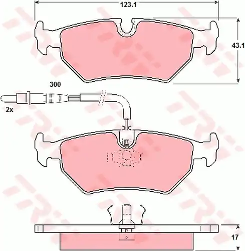 накладки TRW GDB1258