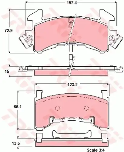 накладки TRW GDB1272