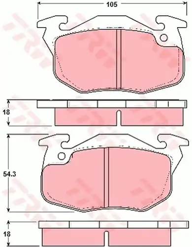 накладки TRW GDB1277