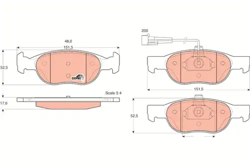 накладки TRW GDB1291