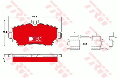 накладки TRW GDB1293DTE