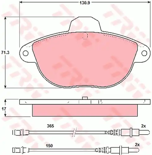 накладки TRW GDB1301