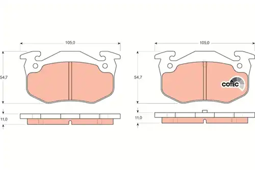 накладки TRW GDB1305