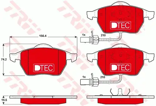 накладки TRW GDB1307DTE