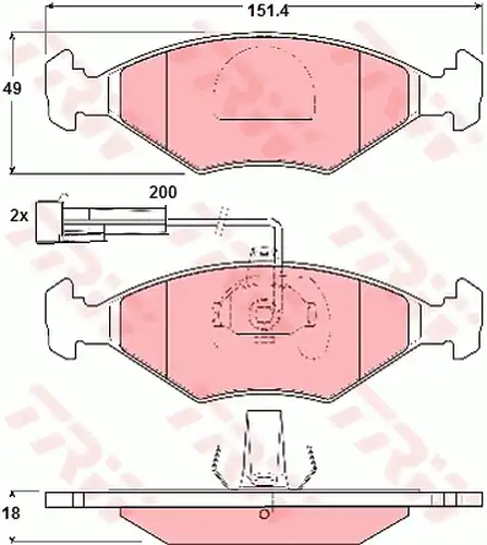 накладки TRW GDB1340