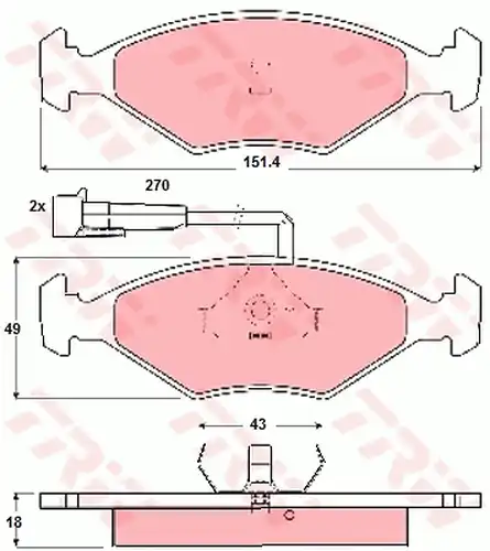 накладки TRW GDB1347