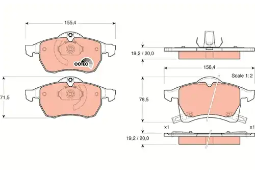 накладки TRW GDB1350