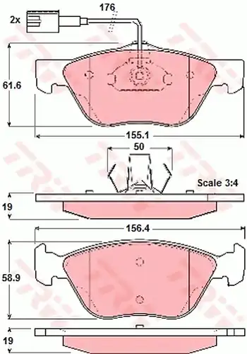 накладки TRW GDB1362