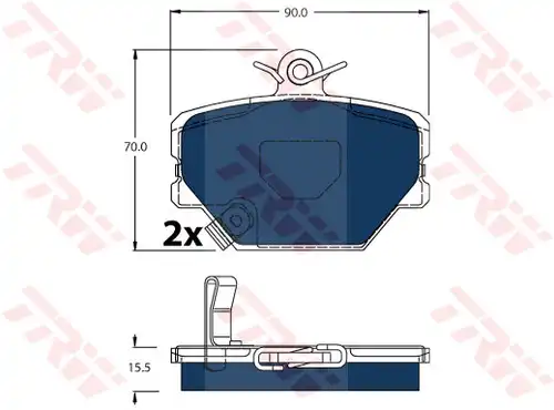 накладки TRW GDB1365BTE