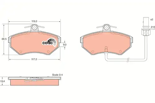 накладки TRW GDB1366