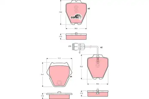 накладки TRW GDB1371