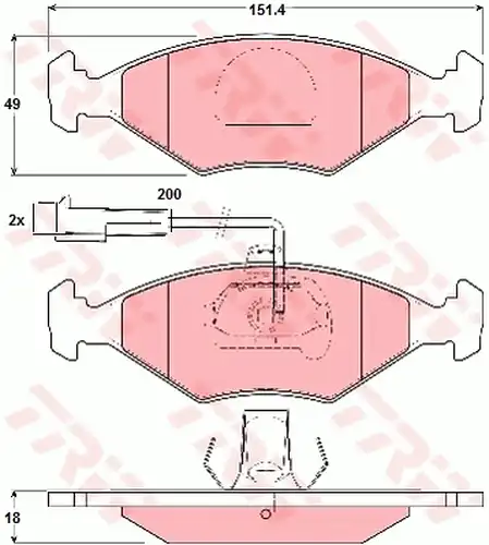 накладки TRW GDB1393