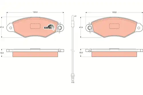 накладки TRW GDB1402