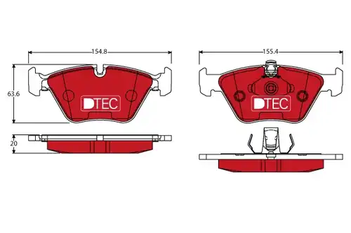 накладки TRW GDB1404DTE