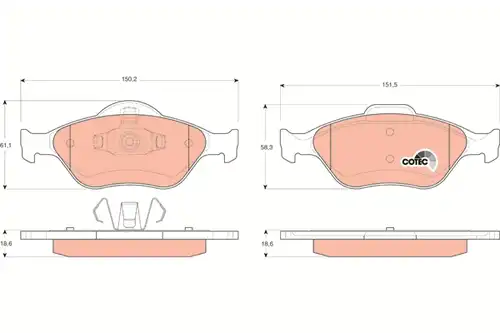 накладки TRW GDB1419