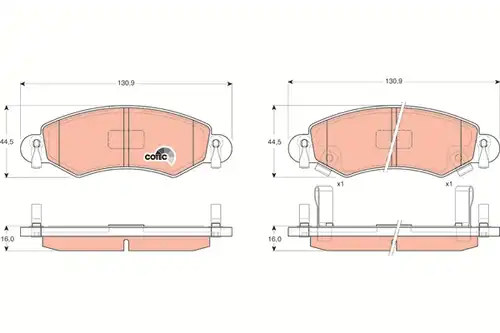 накладки TRW GDB1420