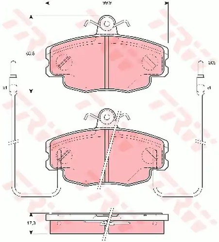 накладки TRW GDB1428