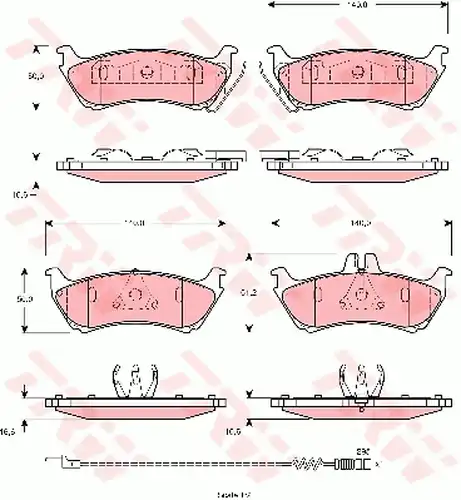 накладки TRW GDB1456