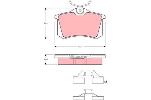 накладки TRW GDB1467