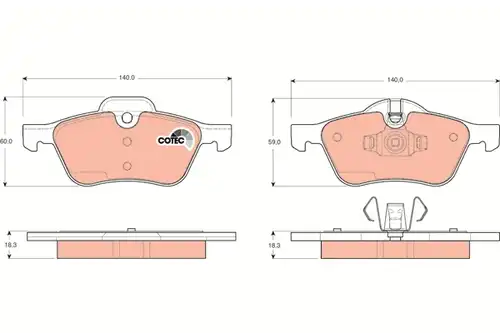 накладки TRW GDB1476