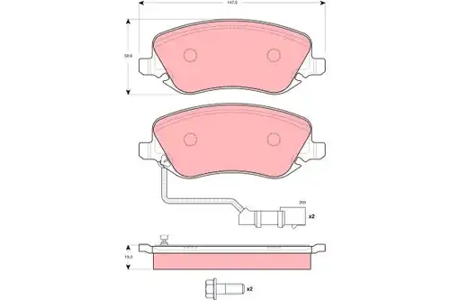 накладки TRW GDB1489