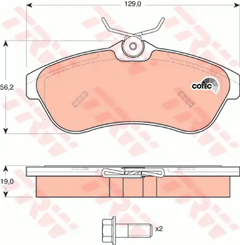 накладки TRW GDB1496