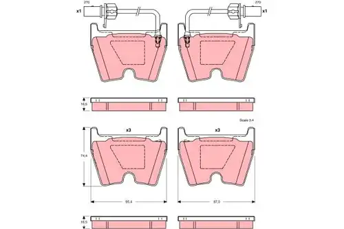 накладки TRW GDB1507