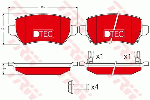 накладки TRW GDB1515DTE