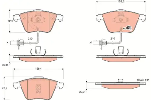 накладки TRW GDB1528