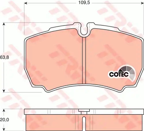 накладки TRW GDB1535