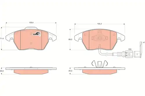 накладки TRW GDB1550