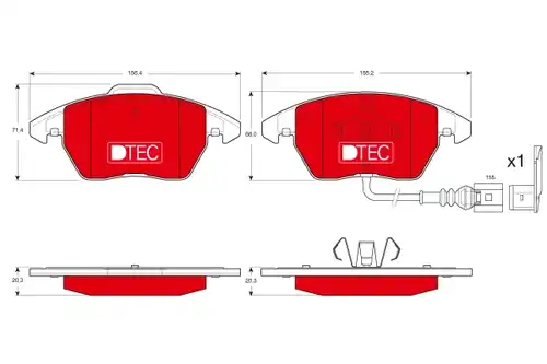 накладки TRW GDB1550DTE