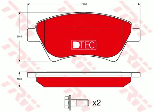 накладки TRW GDB1552DTE