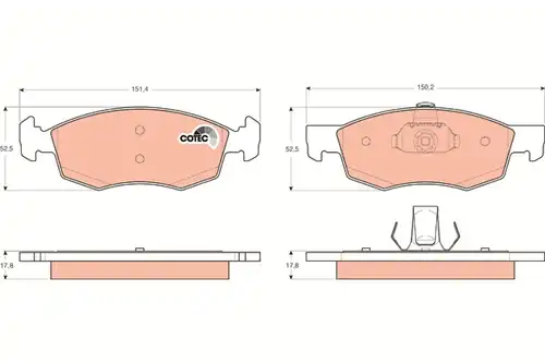 накладки TRW GDB1588