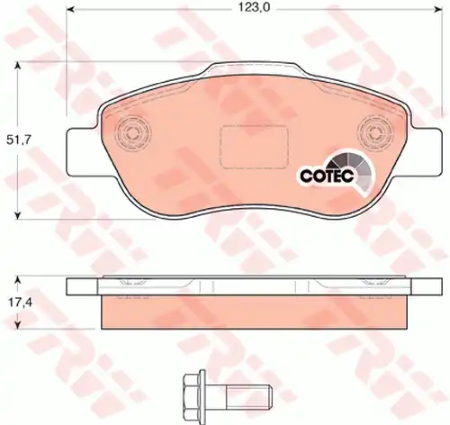 накладки TRW GDB1589