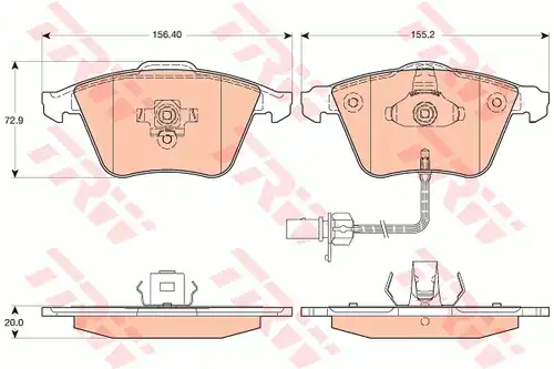 накладки TRW GDB1617