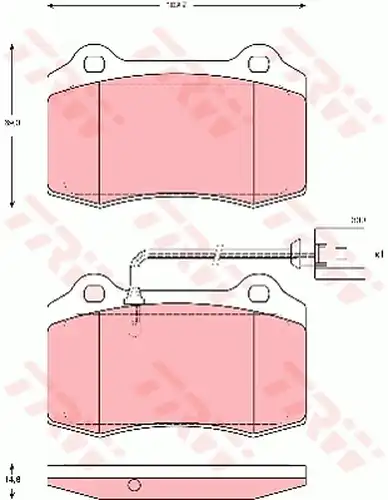 накладки TRW GDB1644