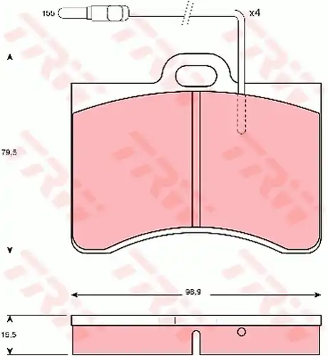 накладки TRW GDB165