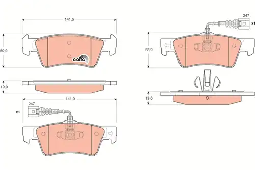 накладки TRW GDB1672