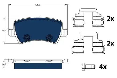 накладки TRW GDB1685BTE