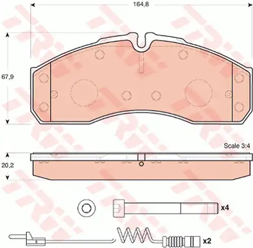 накладки TRW GDB1694