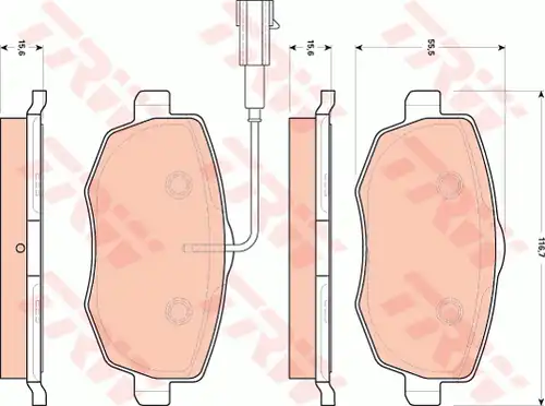 накладки TRW GDB1707