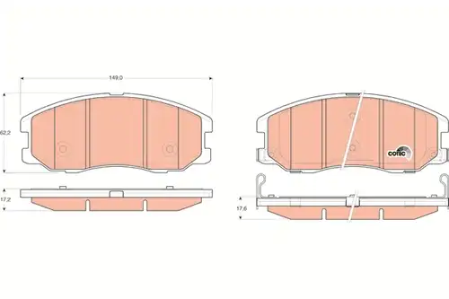 накладки TRW GDB1715